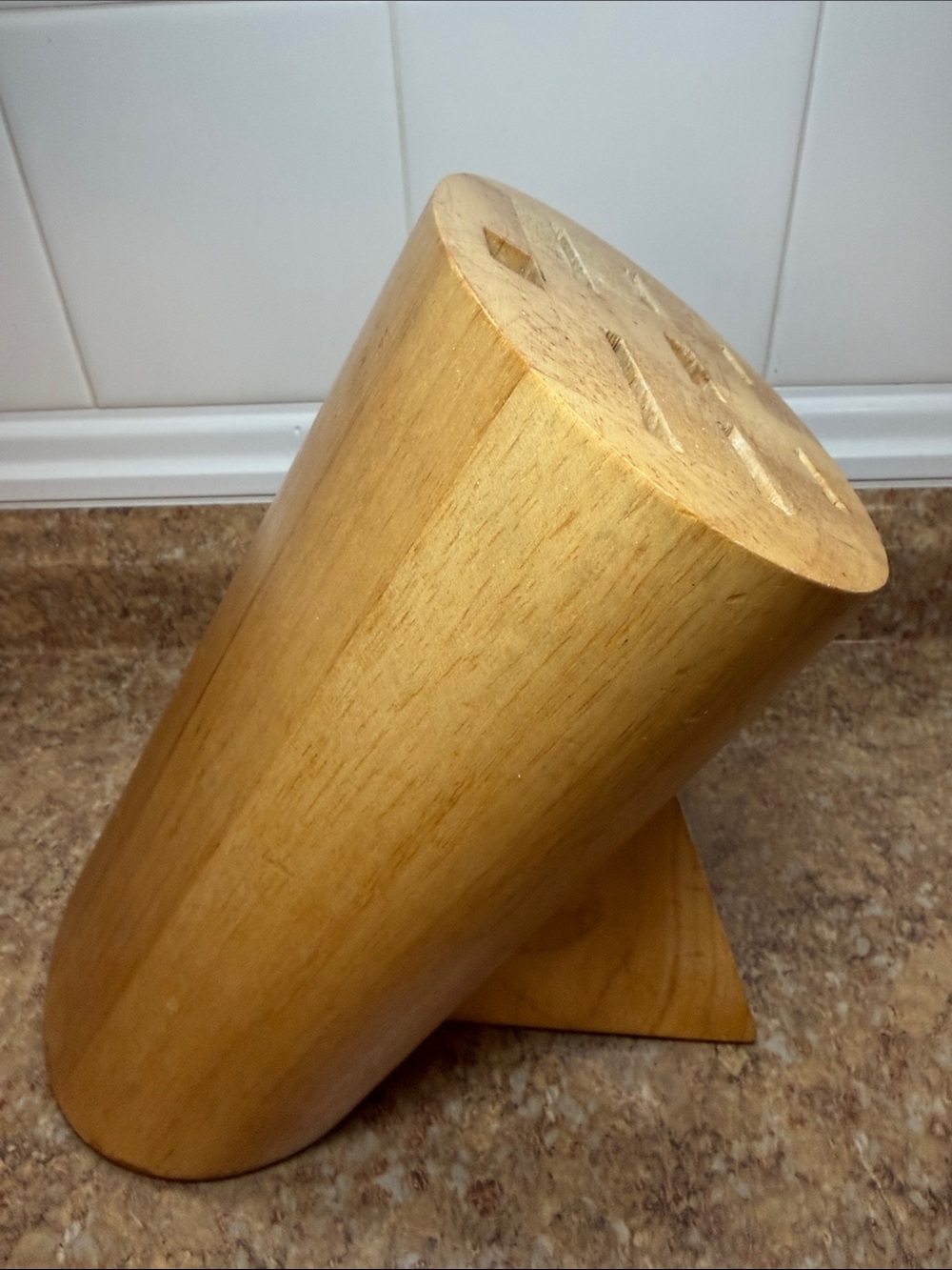 Saladmaster Natural Wood Knife Block - Light Brown - Picture 4 of 11